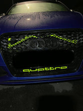 Load image into Gallery viewer, Audi Quattro Acrylic lettering ( Pre face lift RS grill )